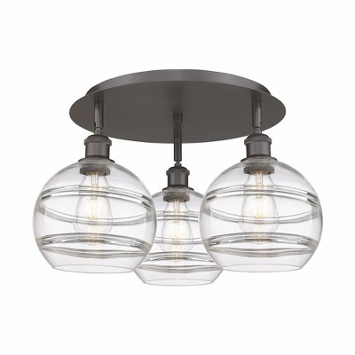 Rochester - 3 Light Flush Mount In Industrial Style-10.88 Inches Tall and 19.75 Inches Wide