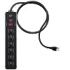 Monoprice Heavy Duty 6 Outlet Metal Surge Power Strip - Black With 6 Feet Cord | 540 Joules - 3 of 4