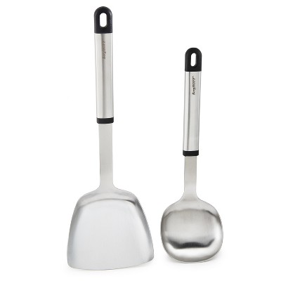 Essentials 2-Piece Stainless Steel Asian Cooking Utensil Set