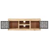 vidaXL TV Stand with Steel Doors 47.2 in.x11.8 in.x15.7 in. Solid Wood Mango - 4 of 4