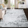 Area Rug Washable Rug for Living Room Bedroom, Distressed Contemporary Modern Abstract Rug Low Pile Carpet - 2 of 4