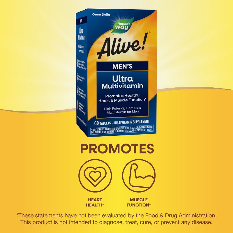 Nature&#39;s Way Alive! Men&#39;s Ultra Multivitamin Tablets - 60ct, 6 of 11