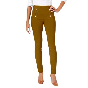 I.N.C International Concepts Womens Zipper-Detail Casual Trouser Pants, Beige, 18 - 1 of 1