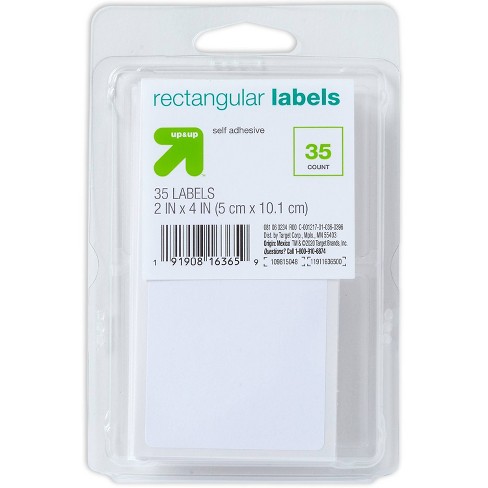 35ct 2"x4" Rectangular Labels White - up & up™ - image 1 of 3