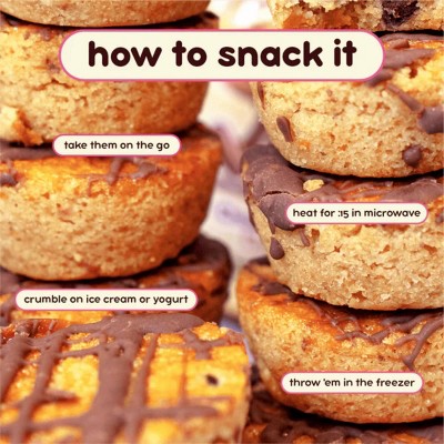 Prime Bites Chocolate Chip Protein Mini Muffins - 15g Protein - 8.48oz/4ct: Whey Protein Isolate, Chewy, Ready to Eat