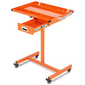 Adjustable Rolling Work Table&End Table for 220 LBS Capacity - 1 of 4