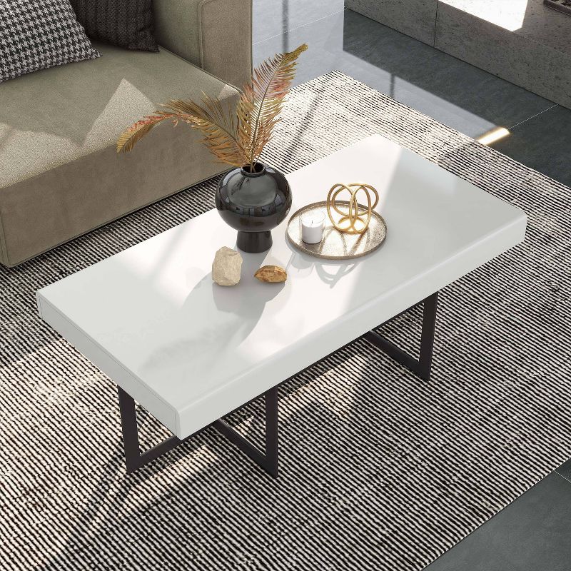 47.25&#34; Neyo Rectangle Coffee Table with Drawers White - miBasics, 5 of 13
