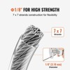 VEVOR Wire Rope Kit, 1/8" 100 ft 304 Stainless Steel Cable with 59 Accessories, 650 lbs Breaking Strength, 7x7 Strands Construction, Silver - 4 of 4