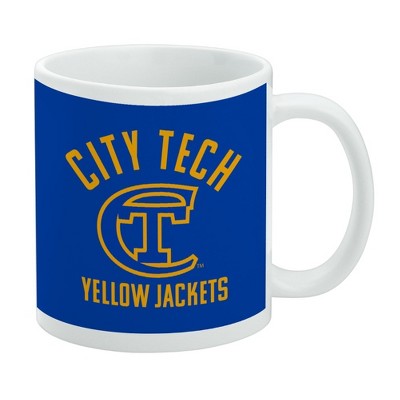 New York City College of Technology Yellow Jackets Logo Ceramic Coffee Mug Novelty Gift Mugs for Coffee Tea and Hot Drinks 11oz White