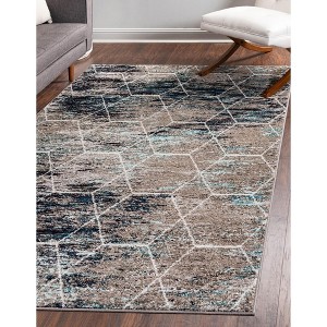 Unique Loom Trellis Frieze Geometric Trellis Indoor Woven Area Rug - 1 of 4