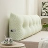 Bekrvio Bed Backrest Headboard Pillow w/ Side Pocket, Wedge Reading Bolster Cushion for Back Support on Bed or Sofa - 3 of 4