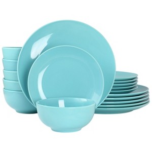 Elama Luna 18 Piece Porcelain Dinnerware Set in Blue - 1 of 4