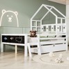 NicBex Twin/Full House Platform Bed Frame with Ladder and Storage Drawers for Kids,Wood Platfrom Bed Frame with 2 Blackboards Design,Easy Assembly - 2 of 4