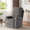 MAYEERTY Gray Small Recliner Sofa for Living Room: Space-Saving Manual Recliner Chair for Adults - 3 of 4