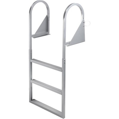 Flip Up Dock Ladder 350 lbs Marine Pontoon Boat Ladder Aluminum Non-slip