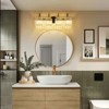 Rennnsan Yulien 19" W - 25"W Rectangle Crystal Modern Glam Dimmable Wall Sconce Vanity Light in Black - 4 of 4