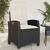 vidaXL Reclining Garden Chair Set of 2 Black, Cream White - 3 of 4