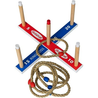 Bolaball Wooden Ring Toss Game for Kids Family Adults
