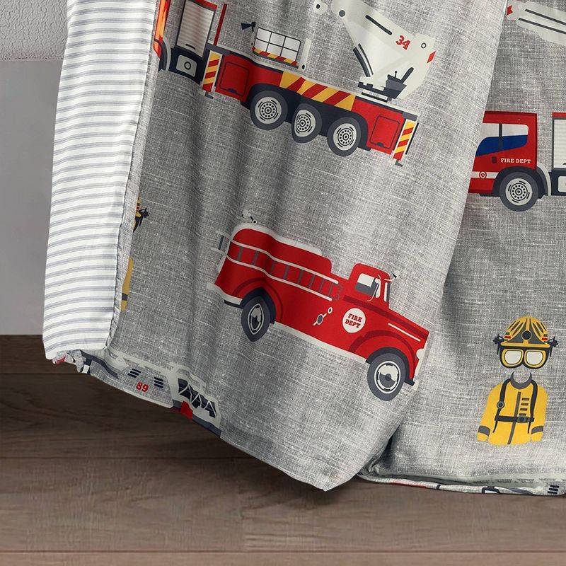 60&#34;x40&#34; 7lbs Kids&#39; Fire Truck Kids&#39; Washable Reversible Weighted Blanket - Lush D&#233;cor, 4 of 12