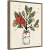 Amanti Art Christmas Lovebirds XIII Merry by Janelle Penner Framed Canvas Wall Art - 3 of 4