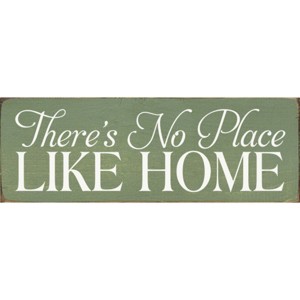 Slickblue No Place Like Home Sign, 3.5x10 Rustic Pine Wood Plaque, Multiple Color Options, Hanging or Shelf - 1 of 3