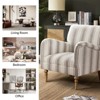 Garabina Modern Amchair Set of 2 Stripe with Wooden Leg|HULALA HOME-TAN - 3 of 4