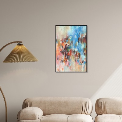 Art Remedy Blue Abstract Wall Art with Black Frame, 20" x 30"