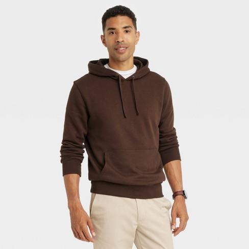 Dark brown cheap hoodie mens