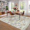 8x10 Brown Vintage Rug, Low Pile Soft Non-Shedding Washable Carpet with Non-Slip Rubber Backing for Living Room & Bedroom - 4 of 4