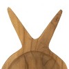 TopComfy Decorative Bowls Decorative Plate Natural Teak Wood Carrot Shape Decorative Plate with Authentic Grain Pattern for Home, Brown, 24"*14"*8" - 4 of 4