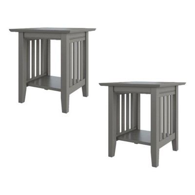 AFI Furnishings Mission End Table Set of 2 AG