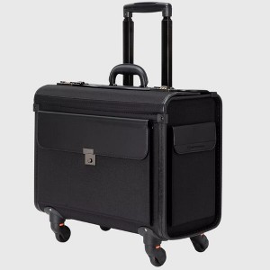 Alpine Swiss Wheeled Briefcase Rolling Briefcase Telescopic Handle 4 Replaceable Wheels Pilot Lawyer Litigator Attache Case 17” Laptop 2 Combo Locks - 1 of 4