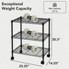 3 Tier Wire Shelving Unit Storage Rack Metal Heavy Duty Utility Garage Laundry Durable Black Shelves 14x24x30 Inch - 3 of 4