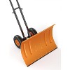 29 Inch Heavy Duty Wheeled Snow Shovel with Adjustable 5-Position Handle and Multi-Angle Carbon Steel Blade - 4 of 4