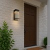 ALOADECOR 1-Light H12 in Modern Seeded Glass Integrated LED Outdoor Wall Sconce with Dusk to Dawn Sensor in Matte Black for Porch Patio - 4 of 4