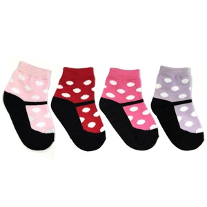 Wrapables Non-Slip Cute Mary Jane Socks for Baby (Set of 4) - 1 of 4