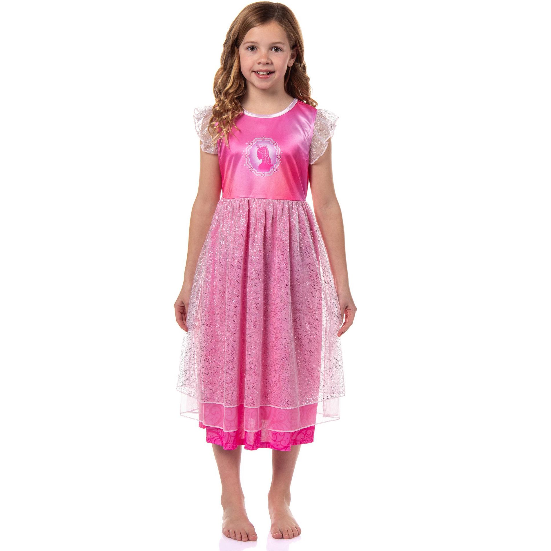 Seven Times Six Wicked Girl's Short-Sleeve Sparkle Nightgown Pajama Dress