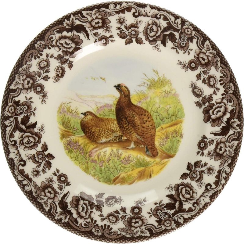 Spode Woodland 8” Dinner Plate, Perfect For Thanksgiving And Other Special Occasions, Made In England, Bird Motifs, 1 of 7