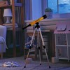 Toy Time Kids' 40mm 30x Beginner Telescope With Adjustable Tripod - Yellow and Silver - 2 of 4