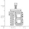 Black Bow Jewelry 14k White Gold, Varsity Collection, Large D/C Pendant, Number 18 - 2 of 3