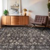 Washable Rug Boho Abstract Hallway Runners Vintage Distressed Floral Soft Low Pile Floor Carpet for Living Room - 2 of 4