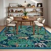 Jungle Print Washable Rug - Non-Slip Low Pile Stain Resistant Carpet for Living Room, Bedroom, Nursery, Playroom - 3 of 4