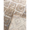 Home Mart Goods Dark Beige Geometric Diamonds Silky Glam Contemporary Area Rug - 5x7 Feet - 4 of 4