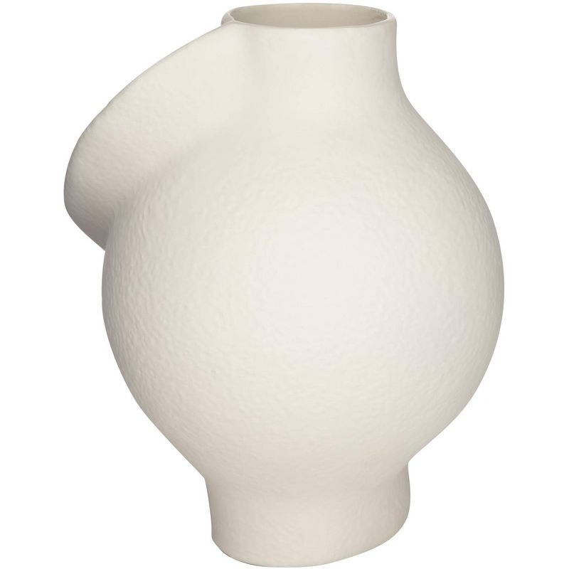 Studio 55D Lalonde 16 1/4" High Matte Creamy Twist Decorative Vase, 5 of 8