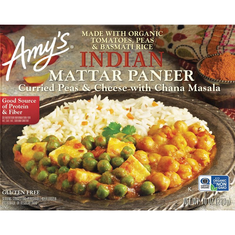 Amy&#39;s Frozen Indian Mattar Paneer Non-GMO, Gluten Free - 10 oz., 5 of 6