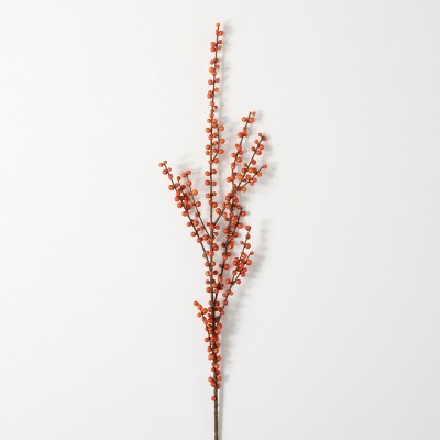 44"H Sullivans Fall Orange Ilex Berry Spray; Orange