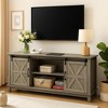 Farmhouse TV Stand Cabinet for 75" TV, Home Entertainment Center with Adjustable Shelf&Sliding Barn Doors,Media TV Console Table for Living Room - 2 of 4