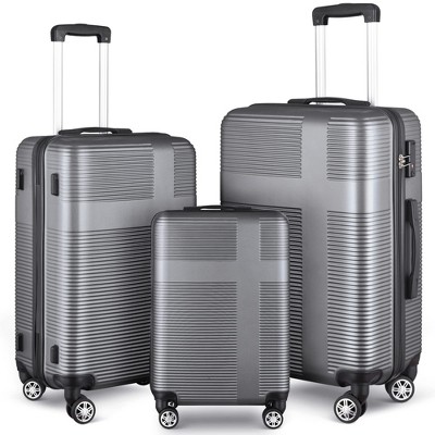 Carry On Luggage with Wheels, ABS 3 Pieces 20"/24"/28" TSA Lock Hardside Expandable Spinner Luggages Lightweight Rolling Suitcase for Travel