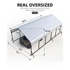 Metal Carport, Reinforced Frame and Steel Roof for All-Weather Use, Permanent Shelter for Bass Boats, Full-Sized Pickup Trucks, and Tractors - 3 of 4