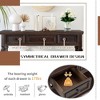 PAGED Classic Retro Console Table with 3 Top Drawers & Open Style Bottom Shelf, 50" Entryway Sofa Table, Solid Pine Entryway Table - 4 of 4
